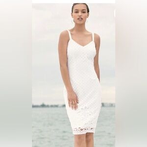 White House Black Market Strapless White Dress